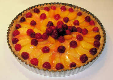 Raspberry-Peach Tart